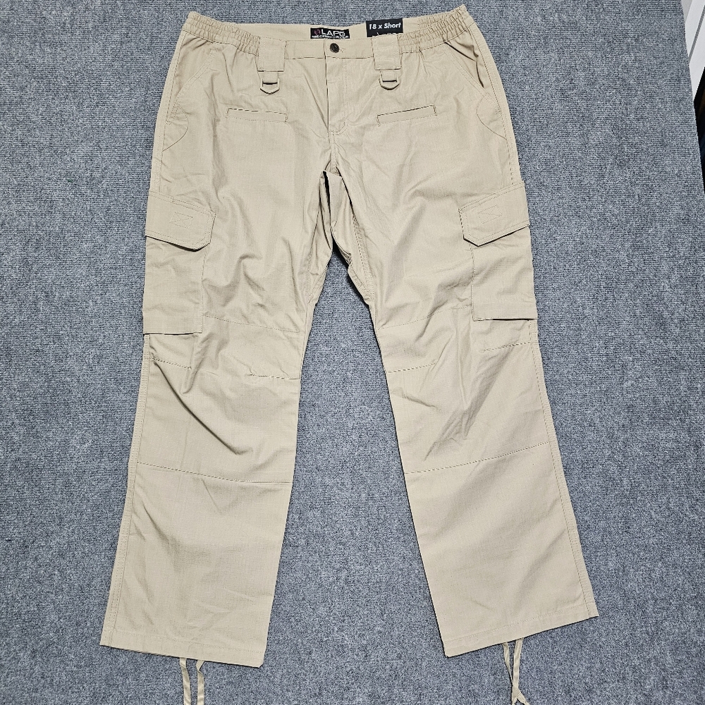 LAPG Operator Tactical Cargo Pants Women Size 18 SHORT Ripstop Charcoal Tan NWT